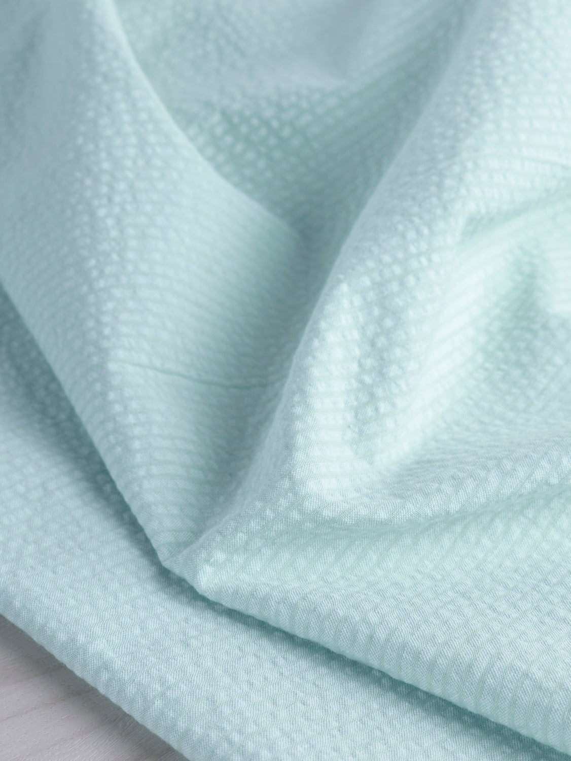 Seersucker Cotton Shirting - Mint | Core Fabrics