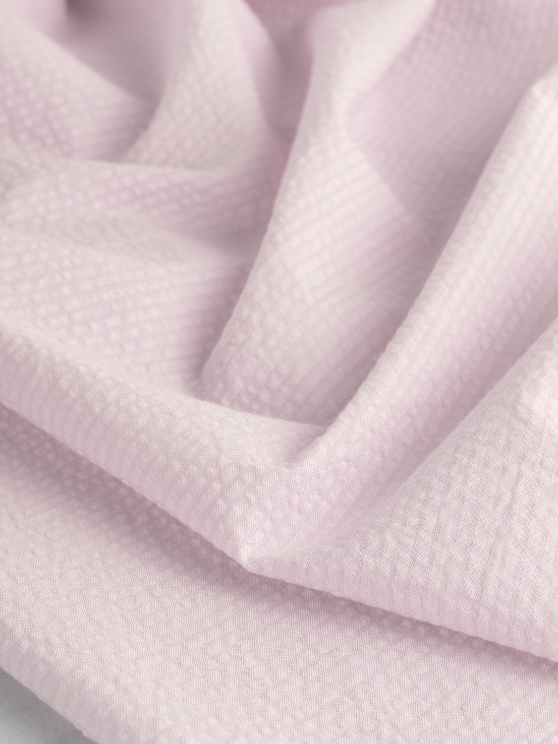 Seersucker Cotton Shirting - Soft Pink | Core Fabrics
