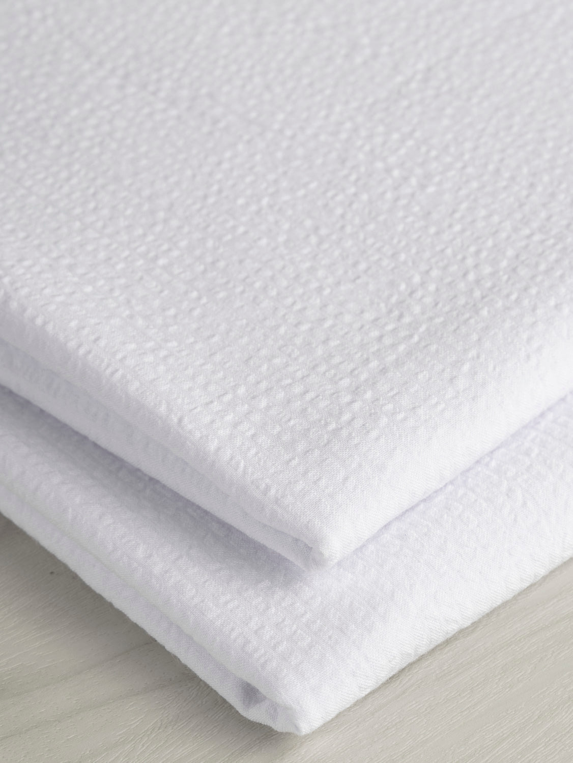 Seersucker Cotton Shirting - White | Core Fabrics