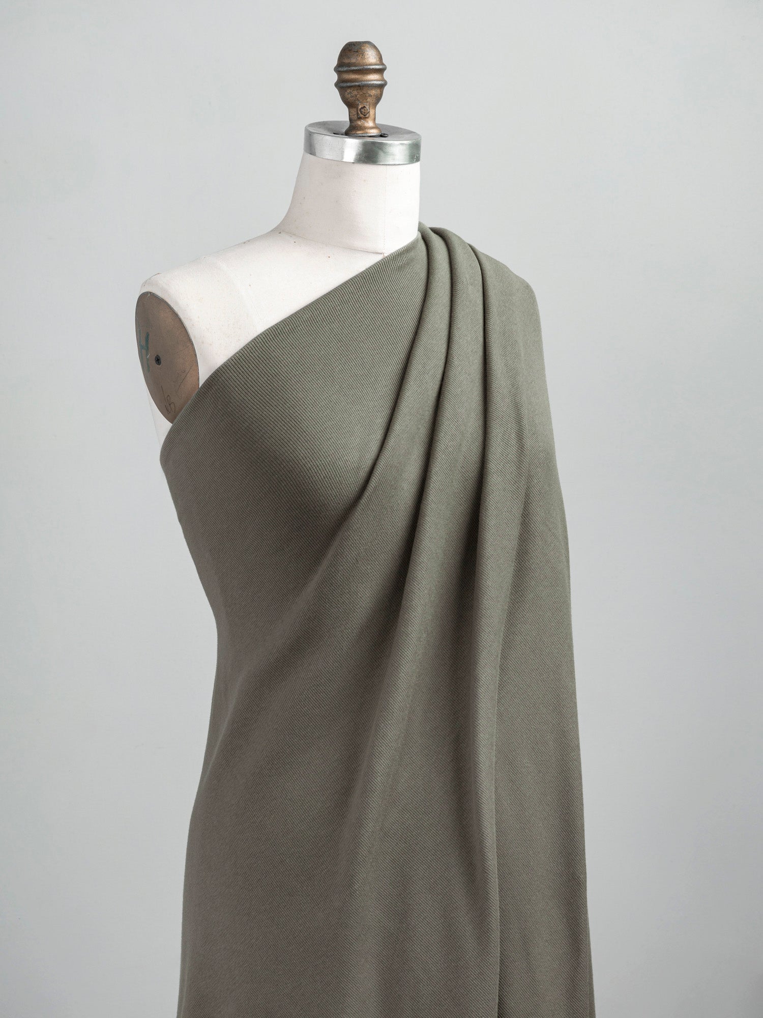 Cotton Tencel Modal Rib Knit - Olive | Core Fabrics