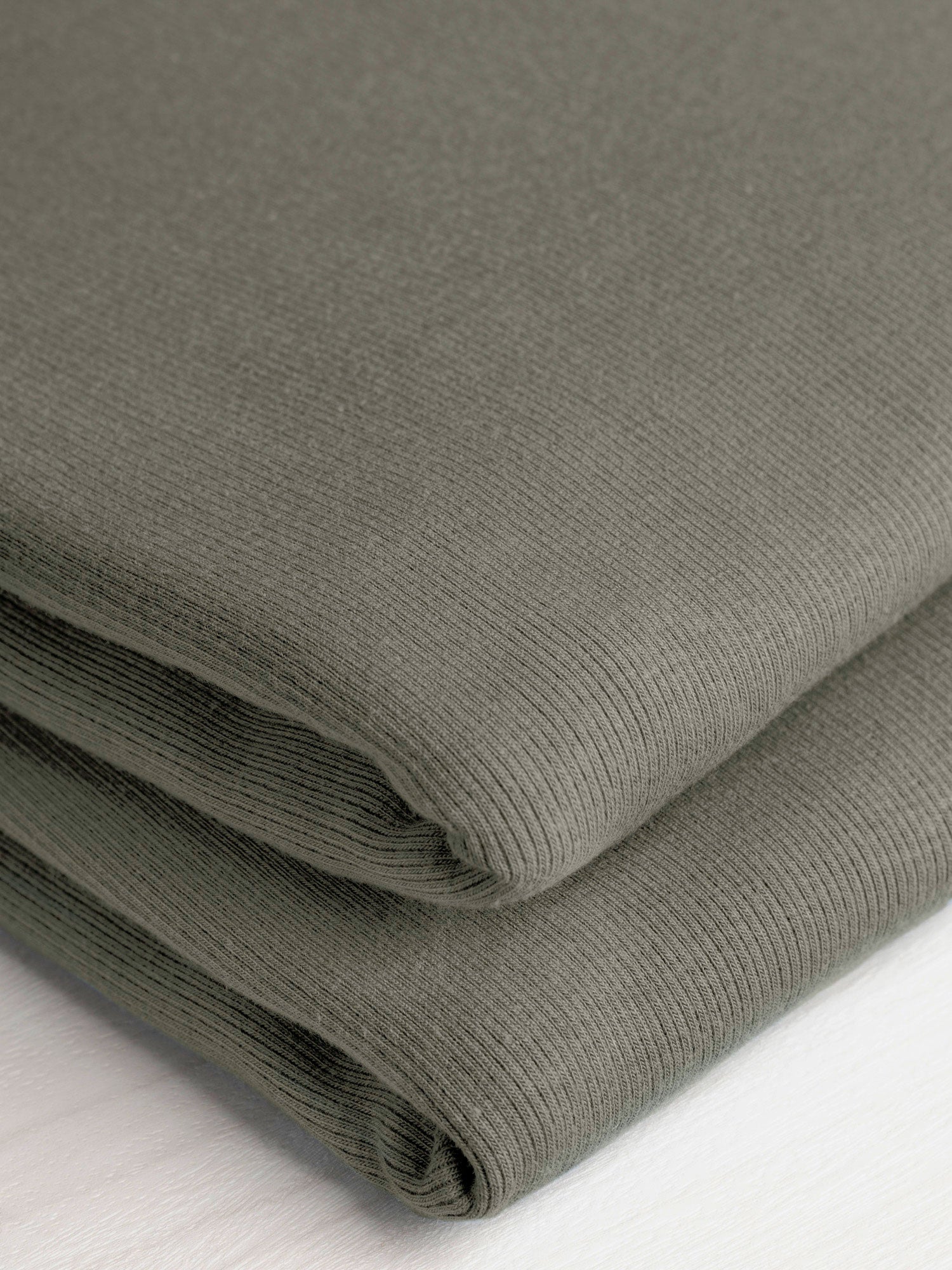 Cotton Tencel Modal Rib Knit - Olive | Core Fabrics