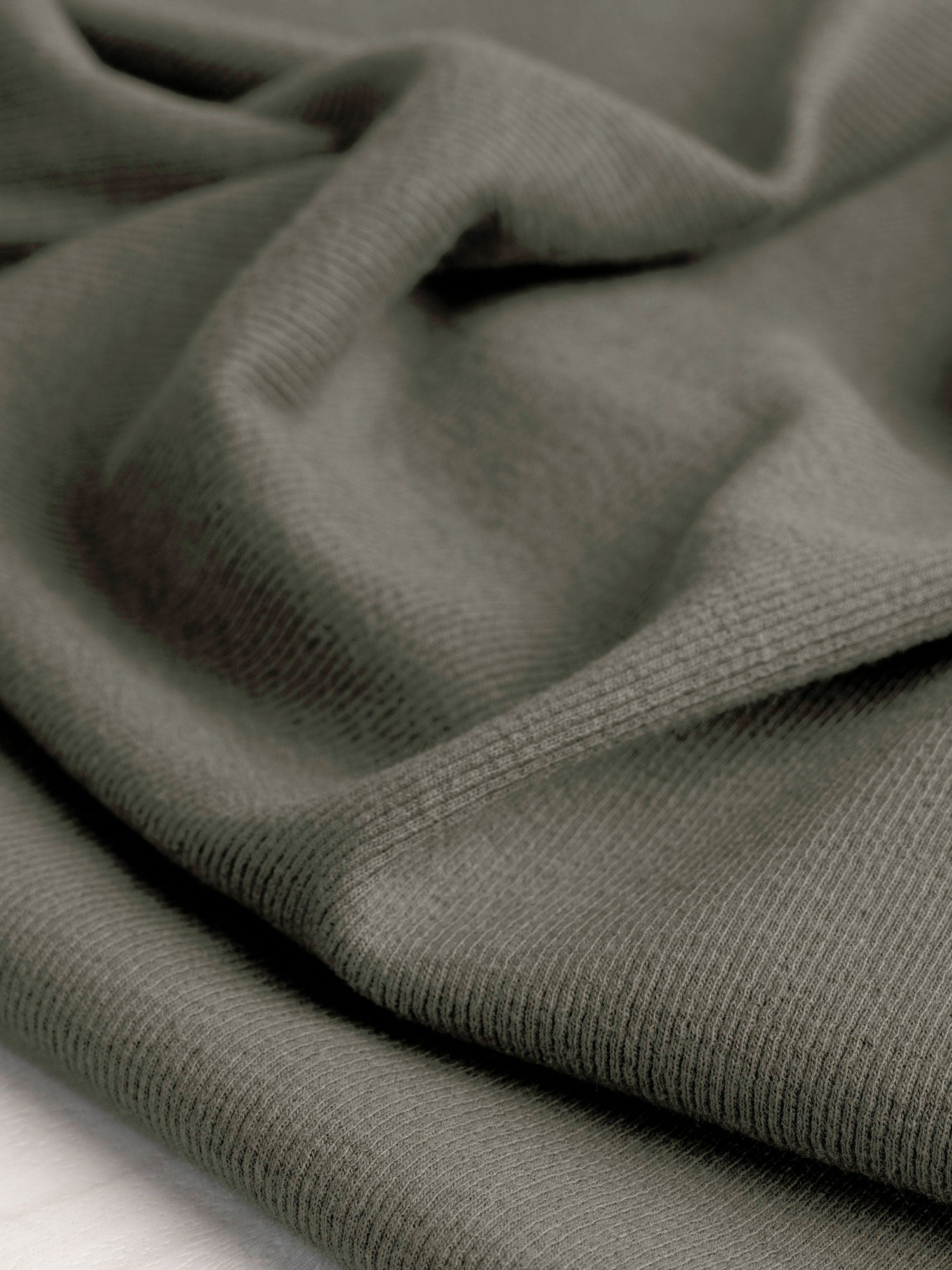 Cotton Tencel Modal Rib Knit - Olive | Core Fabrics