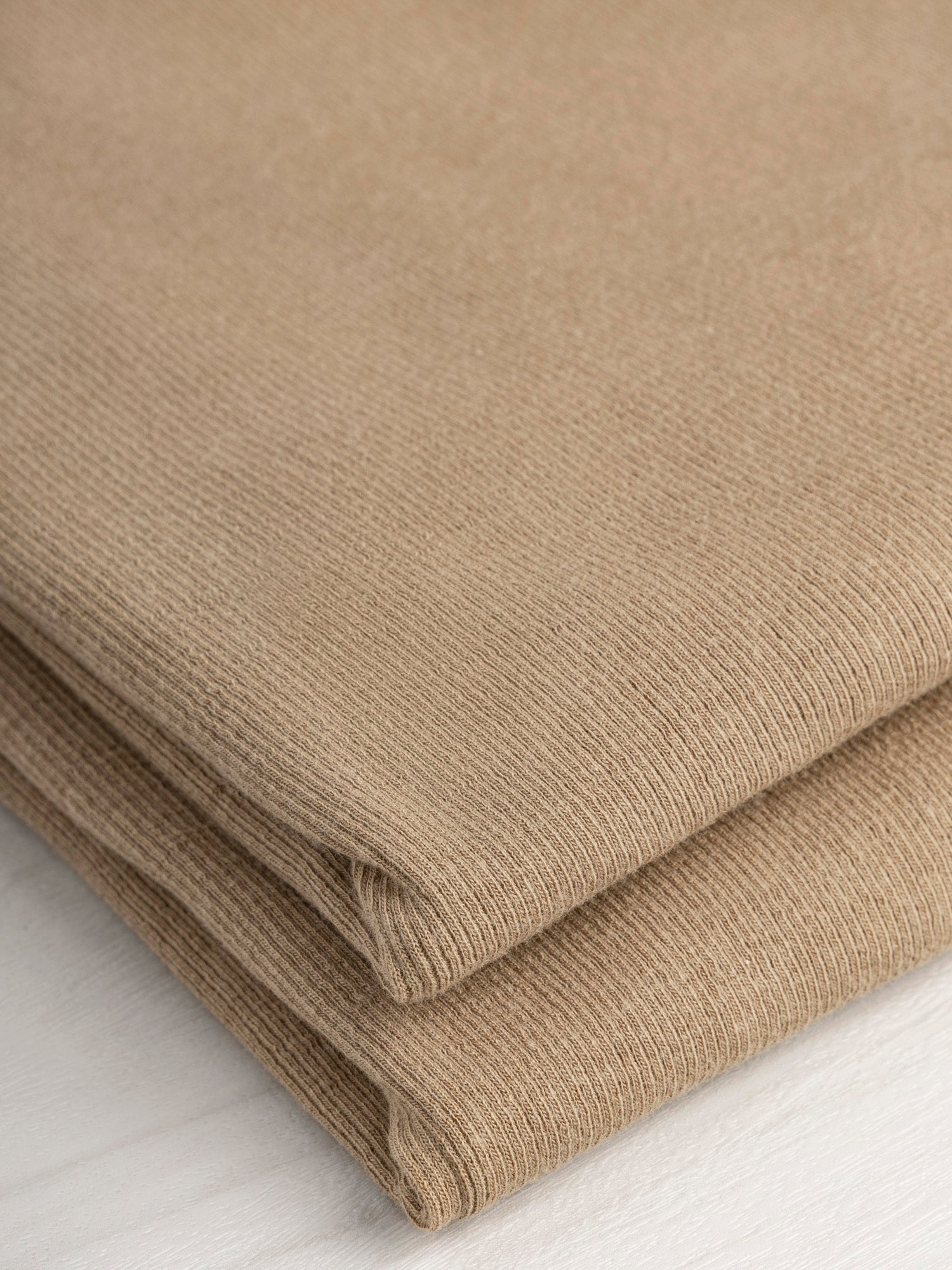 Cotton Tencel Modal Rib Knit - Sepia | Core Fabrics