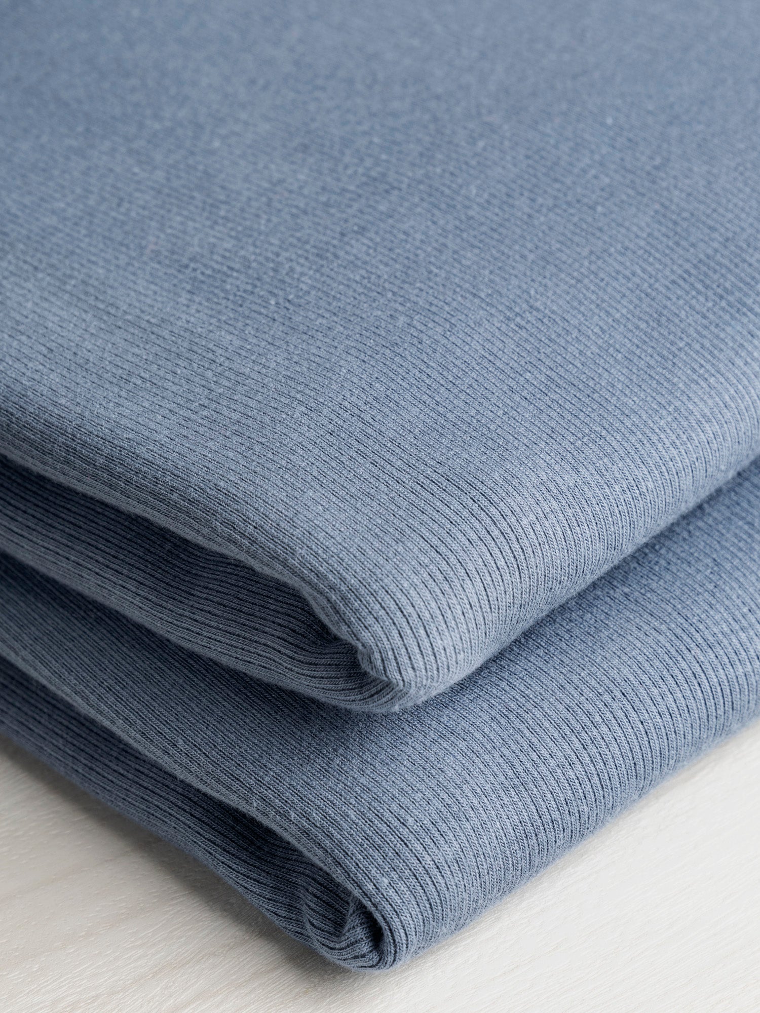 Cotton Tencel Modal Rib Knit - Steel Blue | Core Fabrics