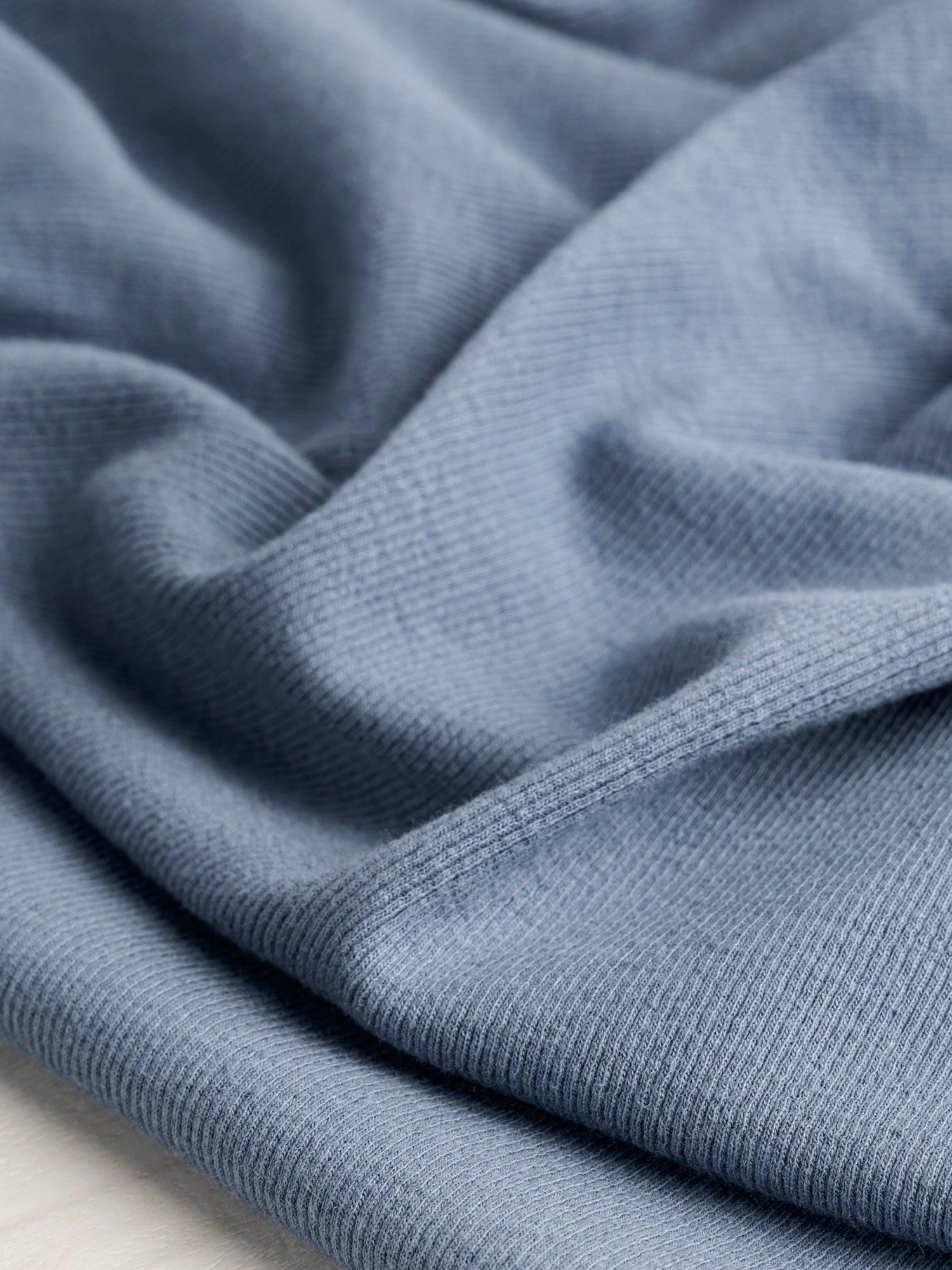 Cotton Tencel Modal Rib Knit - Steel Blue | Core Fabrics