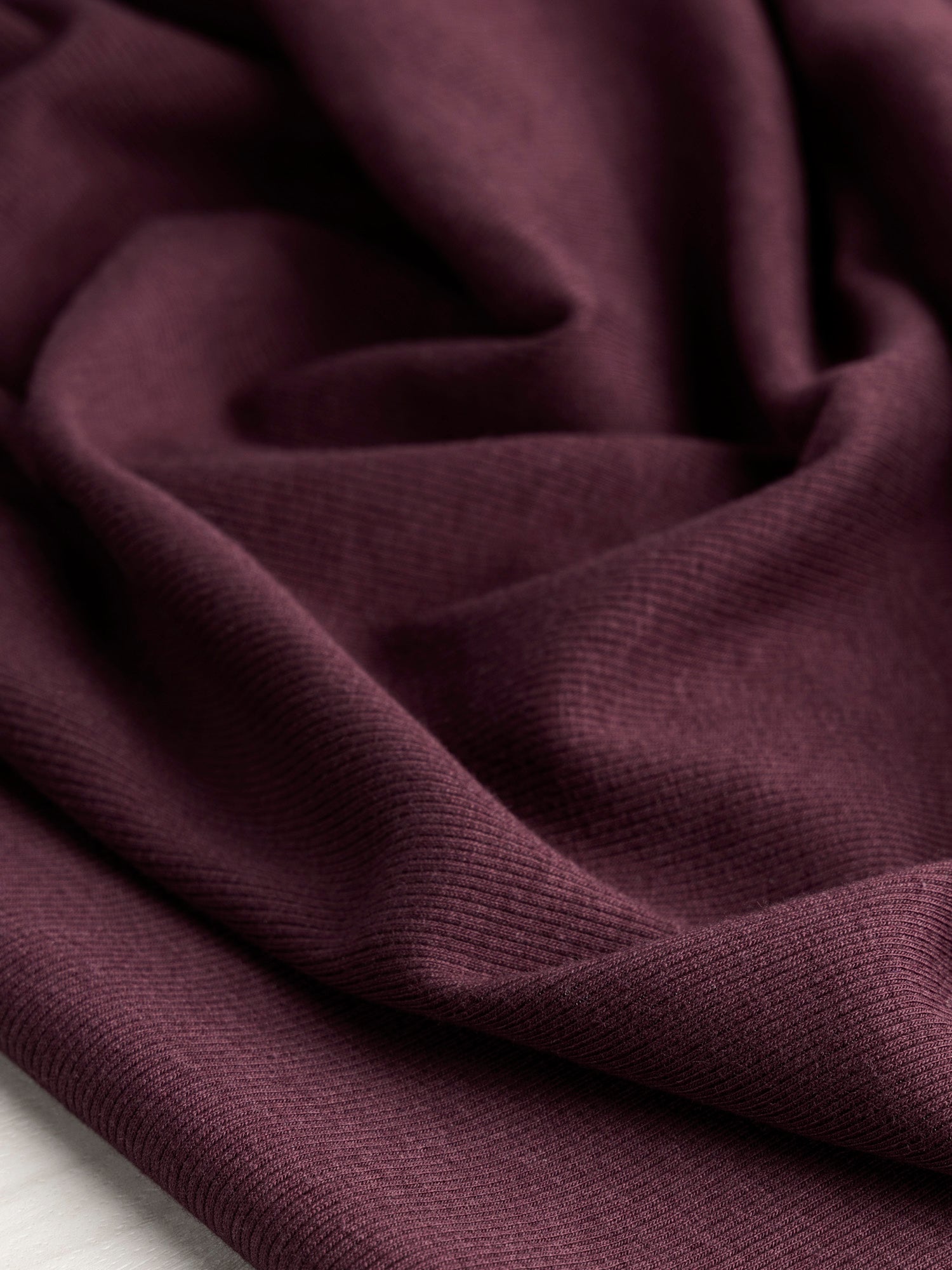 Cotton Tencel Modal Rib Knit - Merlot | Core Fabrics