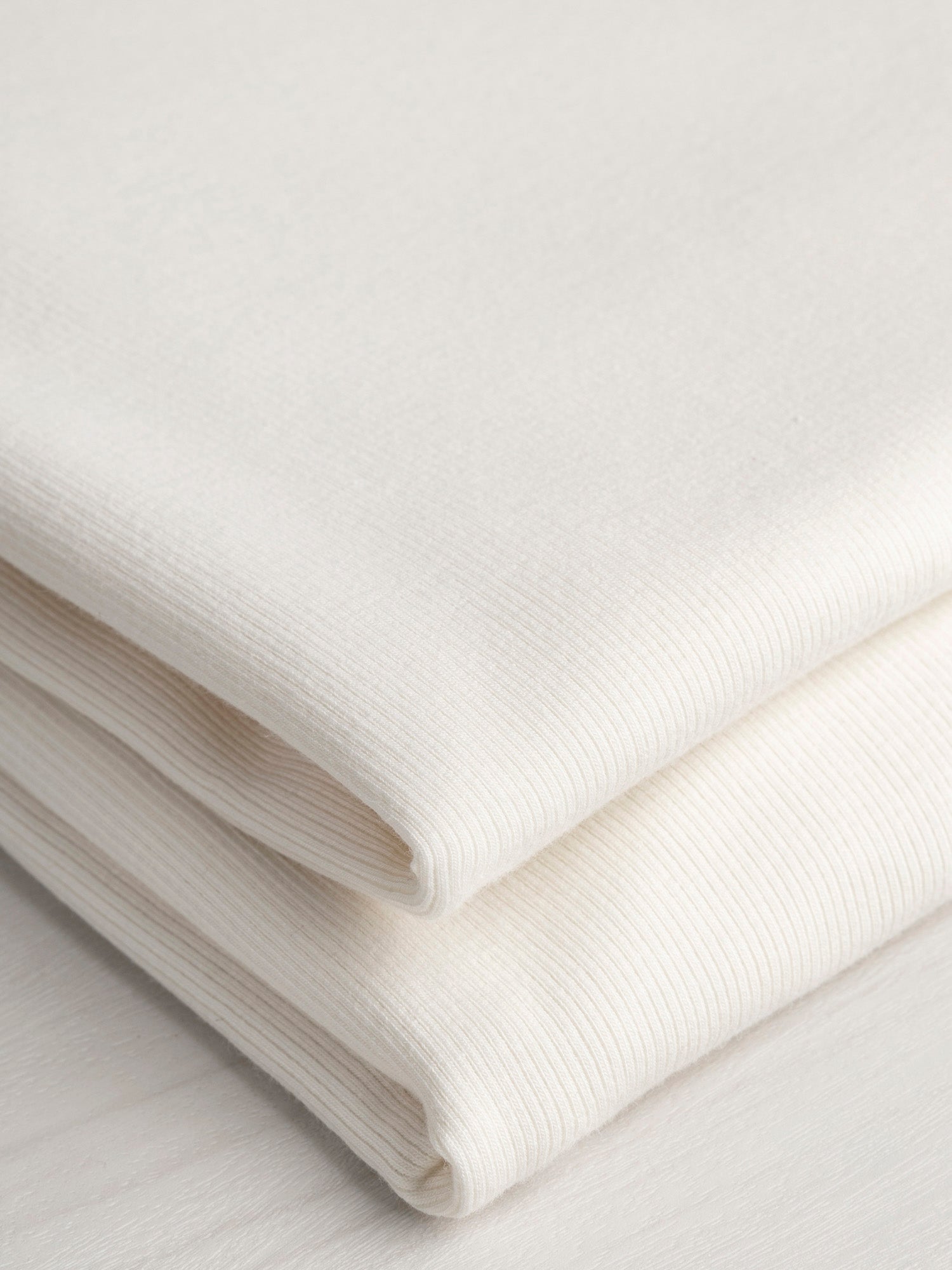 Cotton Tencel Modal Rib Knit - Cream | Core Fabrics