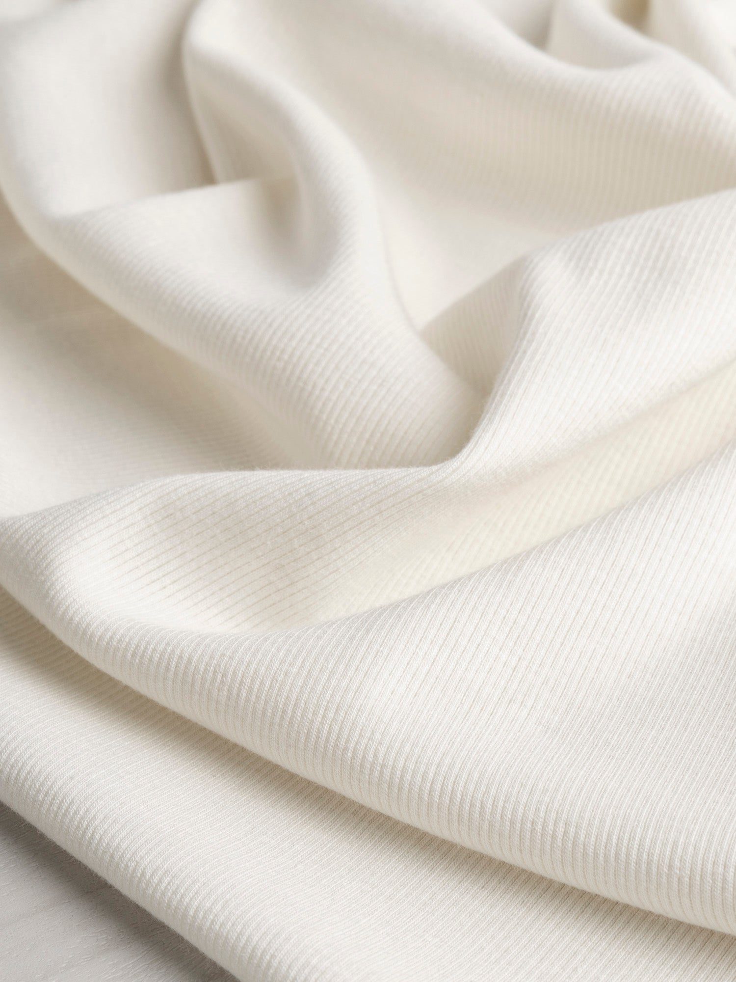 Cotton Tencel Modal Rib Knit - Cream | Core Fabrics