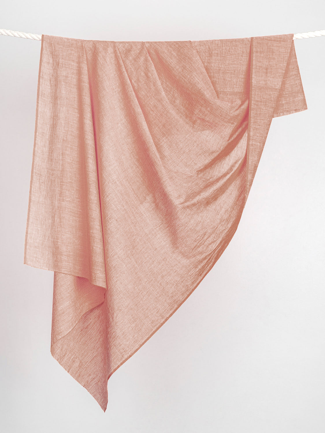 Yarn Dyed Handwoven Khadi Cotton Chambray - Soft Coral | Core Fabrics