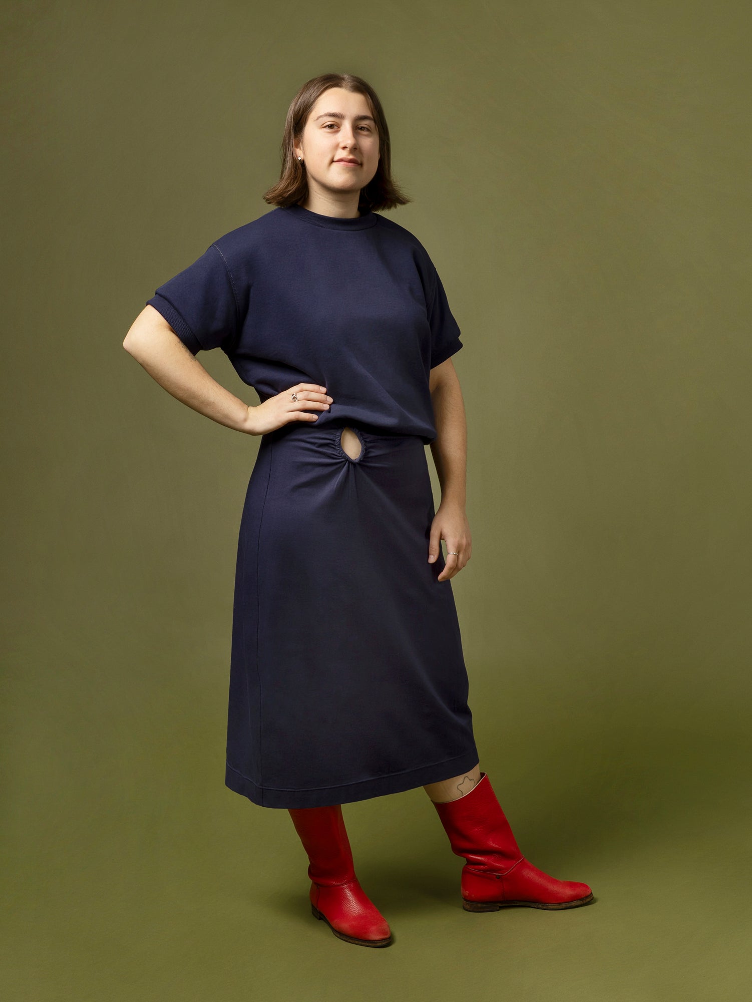 Custom Organic Cotton Fleece - Indigo