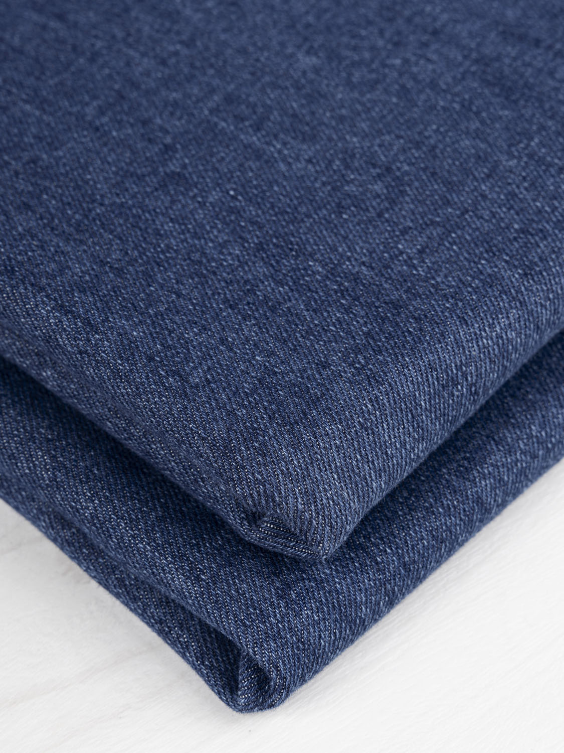 11.25oz Stretch Eco Stone-Wash Denim - Medium Blue | Core Fabrics