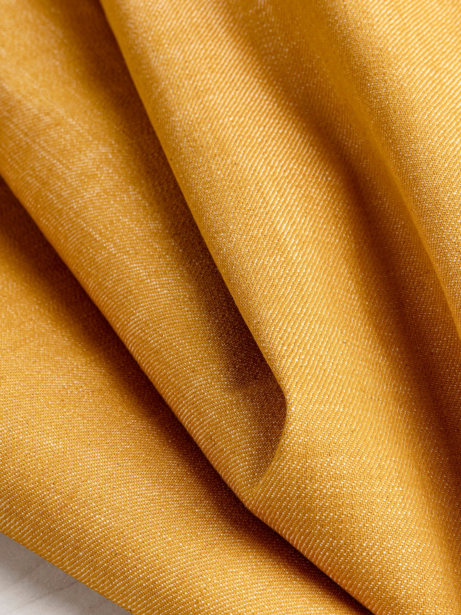 9.5 oz Cone Mills Non-Stretch Denim Deadstock - Mustard | Core Fabrics