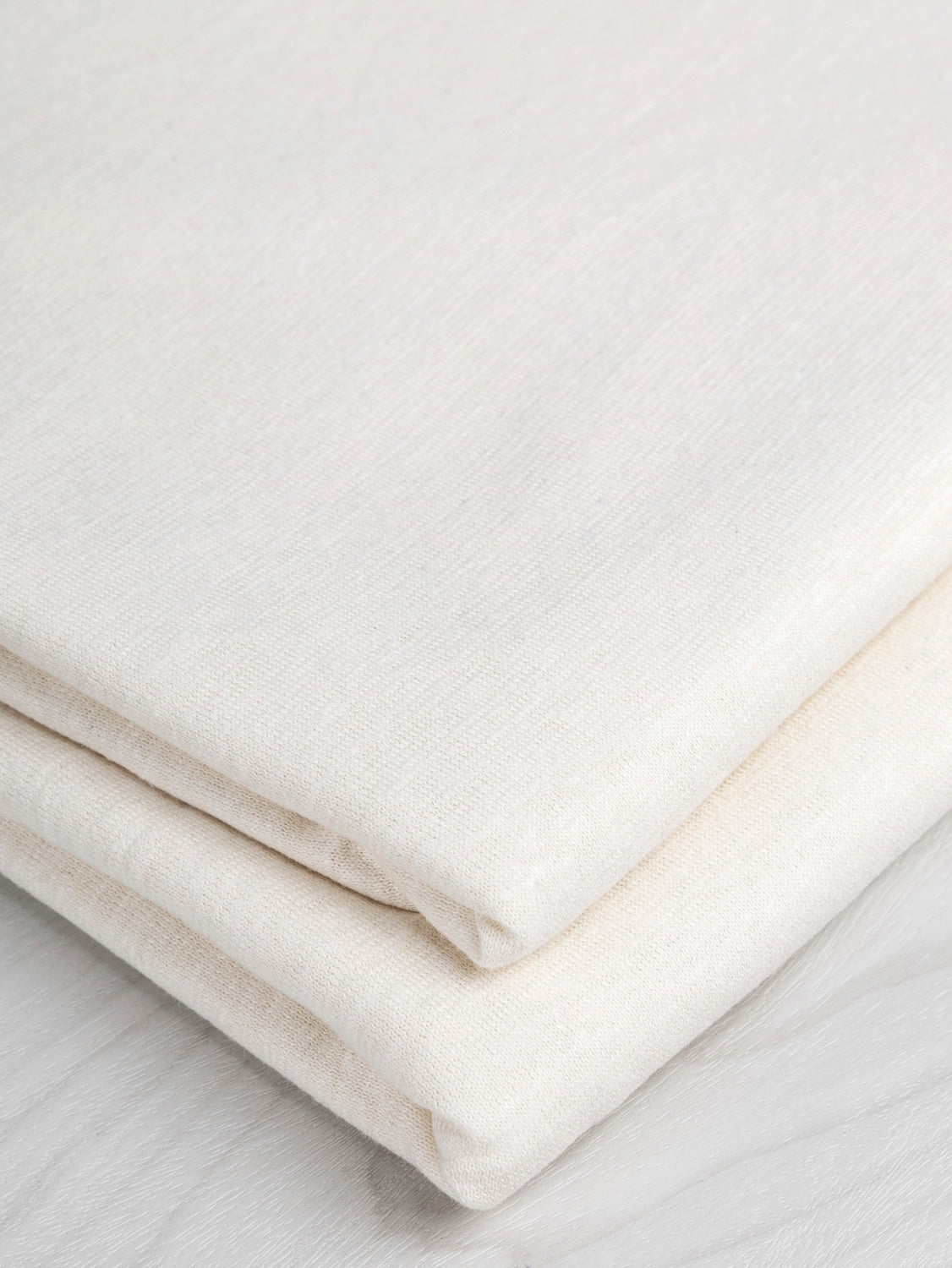 Hemp Organic Cotton Jersey Knit - Cream | Core Fabrics