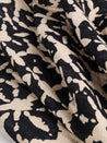 Double Sided Inkblot Quilted Cotton Jacquard with Batting - Tan + Black | Core Fabrics