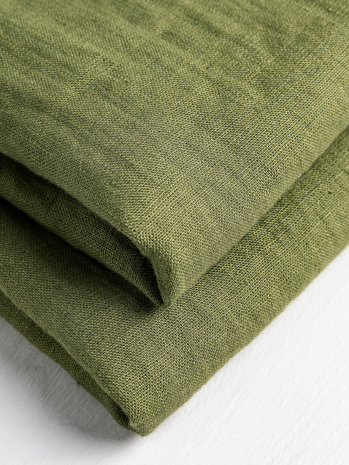 Midweight European Linen - Olive Green | Core Fabrics