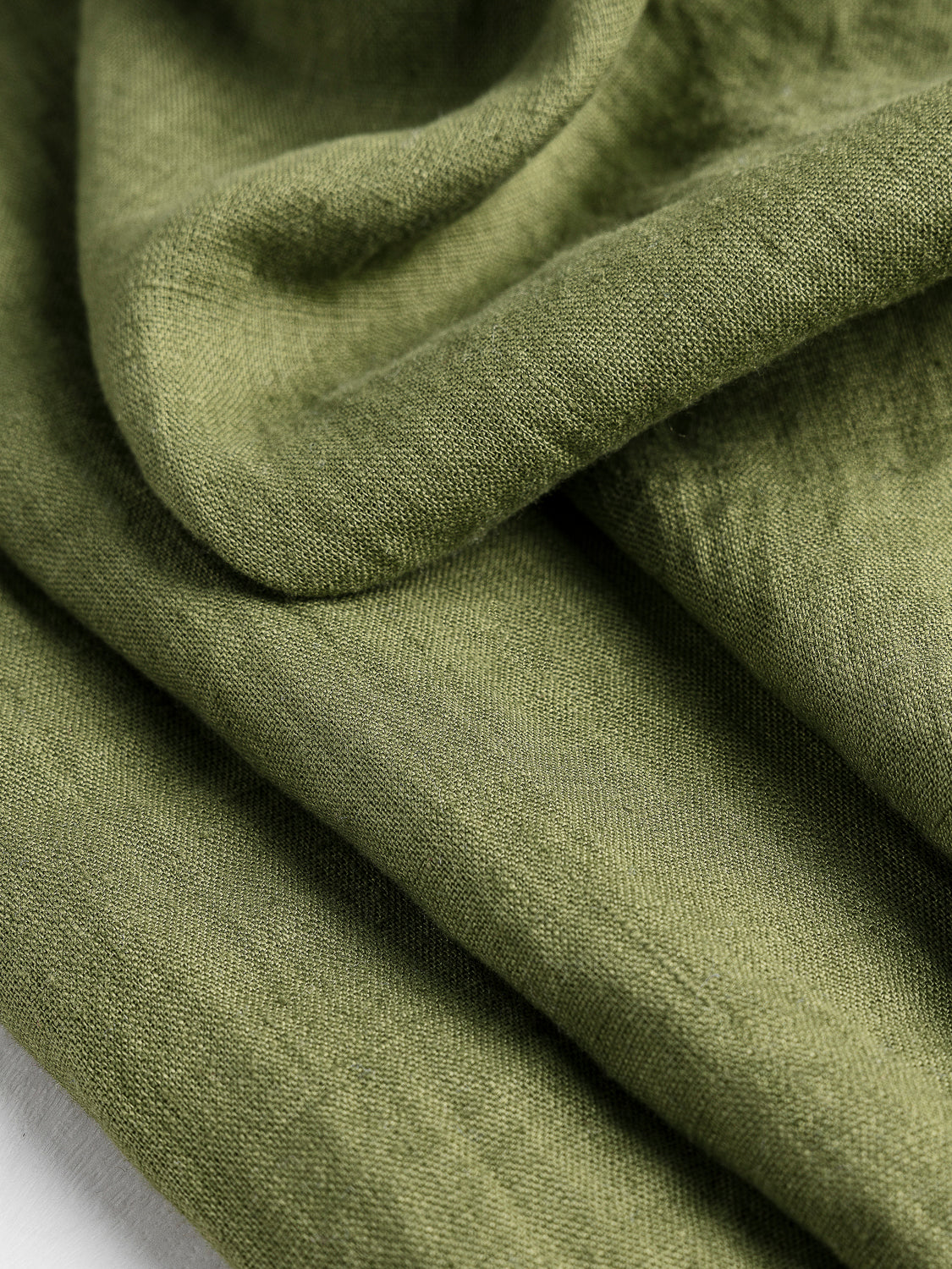 Midweight European Linen - Olive Green | Core Fabrics