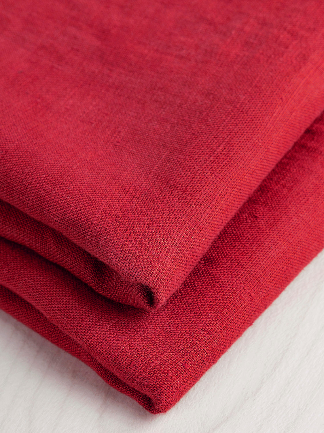 Midweight European Linen - Tomato | Core Fabrics