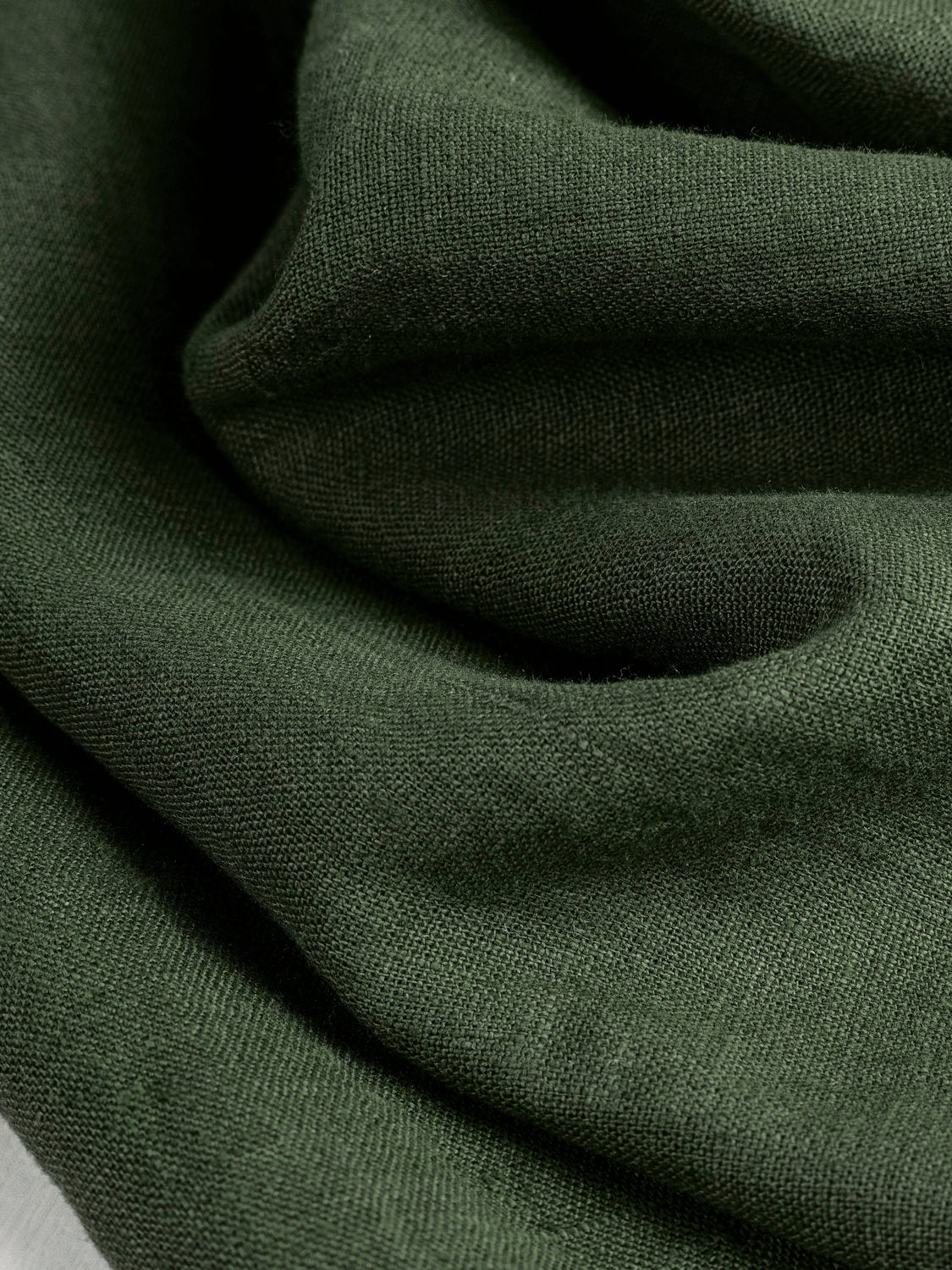 Midweight European Linen - Hunter Green | Core Fabrics