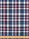 Yarn Dyed Plaid Linen Deadstock - Navy + Pink + White | Core Fabrics