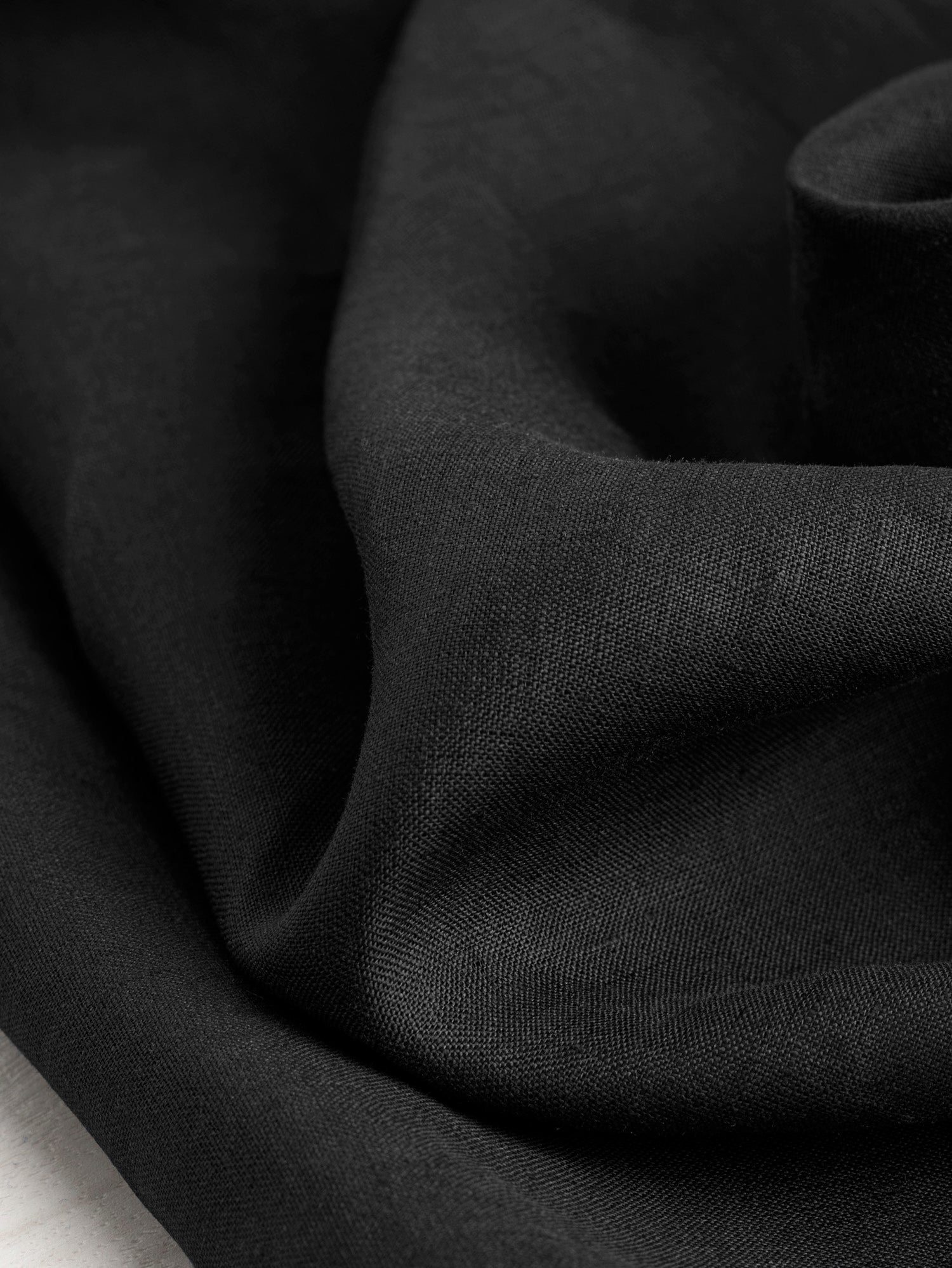 Lightweight European Linen - Black | Core Fabrics
