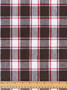 Yarn Dyed Plaid Irish Linen Suiting Deadstock - Brown + Red + White | Core Fabric