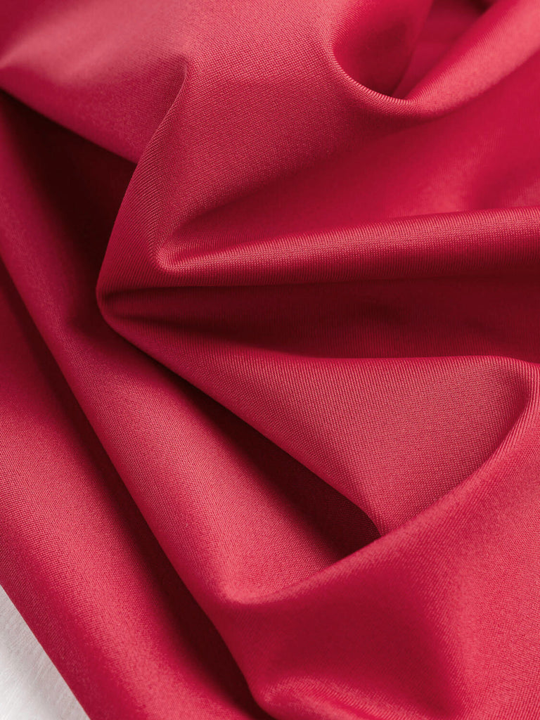 Recycled Nylon Spandex Swimwear Fabric - Baywatch Red