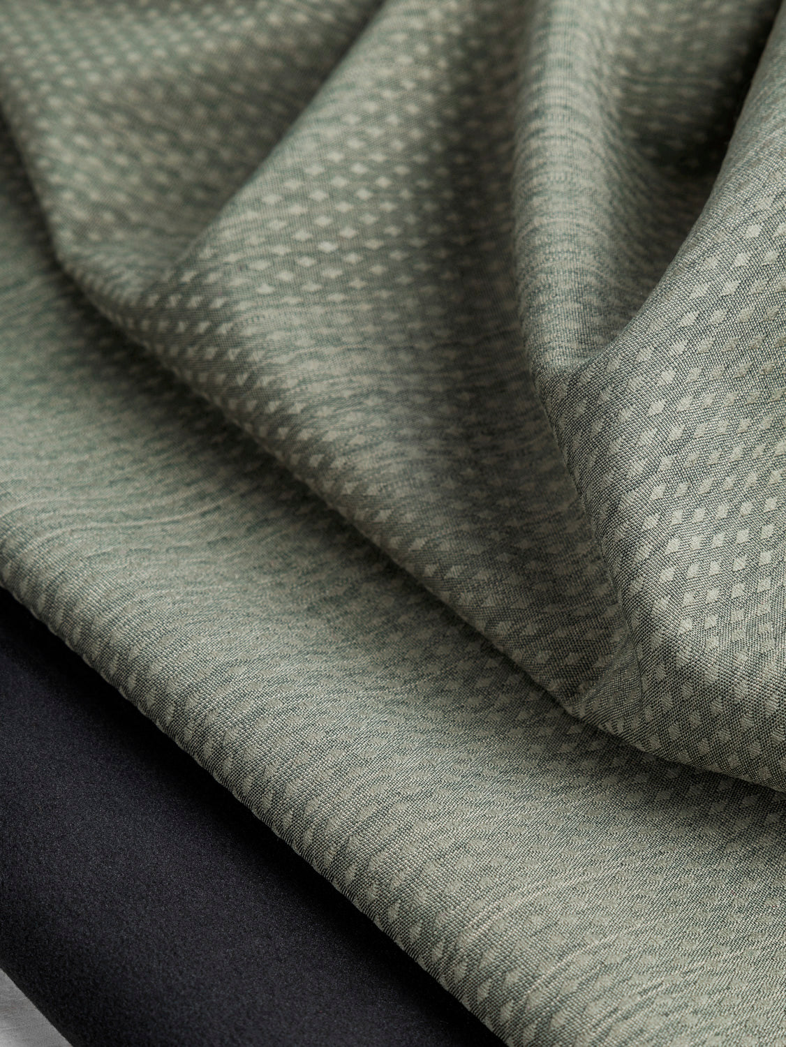 Recycled Fleeceback Softshell Deadstock - Sage Green | Core Fabrics