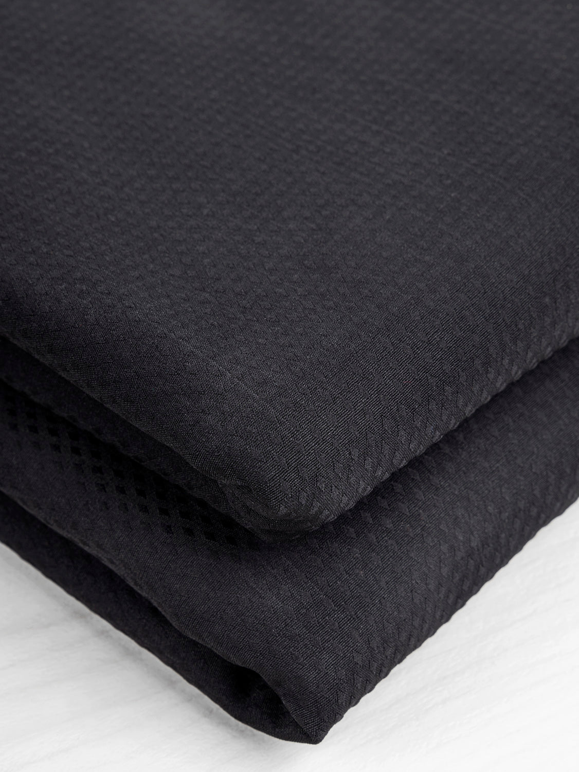 Recycled Fleeceback Softshell Deadstock - Black | Core Fabrics