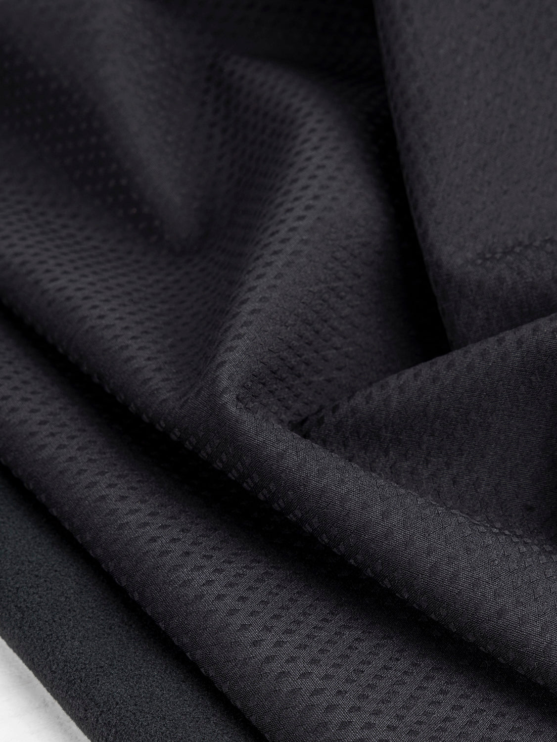 Recycled Fleeceback Softshell Deadstock - Black | Core Fabrics