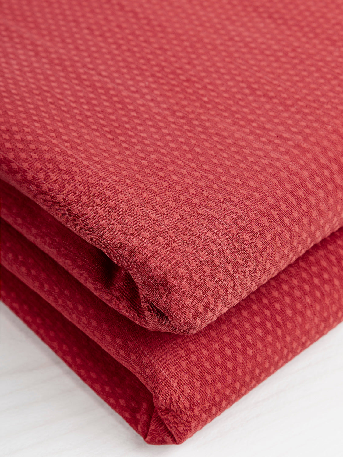 Recycled Fleeceback Softshell Deadstock - Red | Core Fabrics