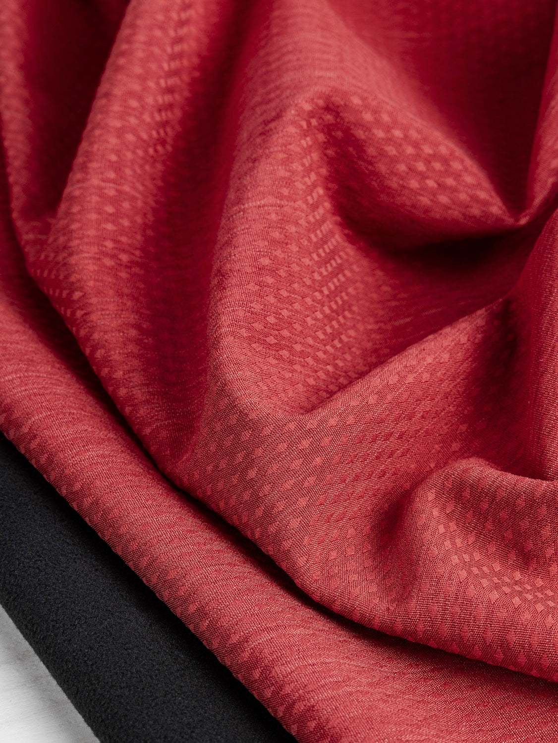 Recycled Fleeceback Softshell Deadstock - Red | Core Fabrics
