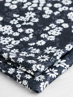 Ditzy Daisy Recycled Swim Performance Knit - Black + White