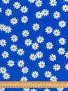 Mary Daisy Recycled Swim Performance Knit - Royal Blue + White | Core Fabrics