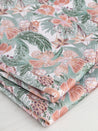 Shell Flower Reversible Stretch Knit Deadstock - Pink + Green + White | Core Fabrics