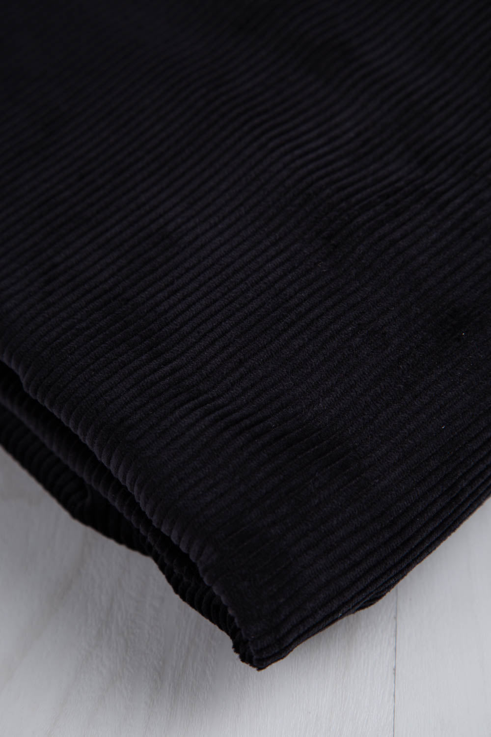 Slight Stretch Corduroy Deadstock Remnant 3 yd - Black