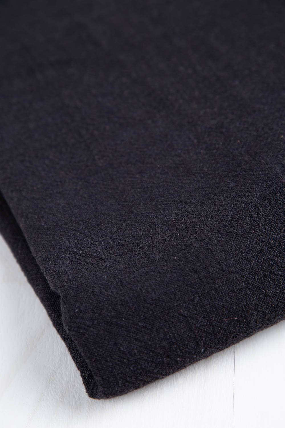 Textured Linen Deadstock Remnant 4 yd - Black