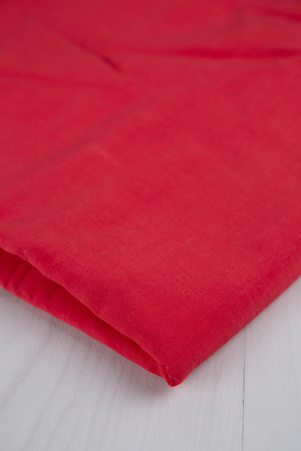 Textured Viscose Linen Deadstock Remnant 2 yd - Red