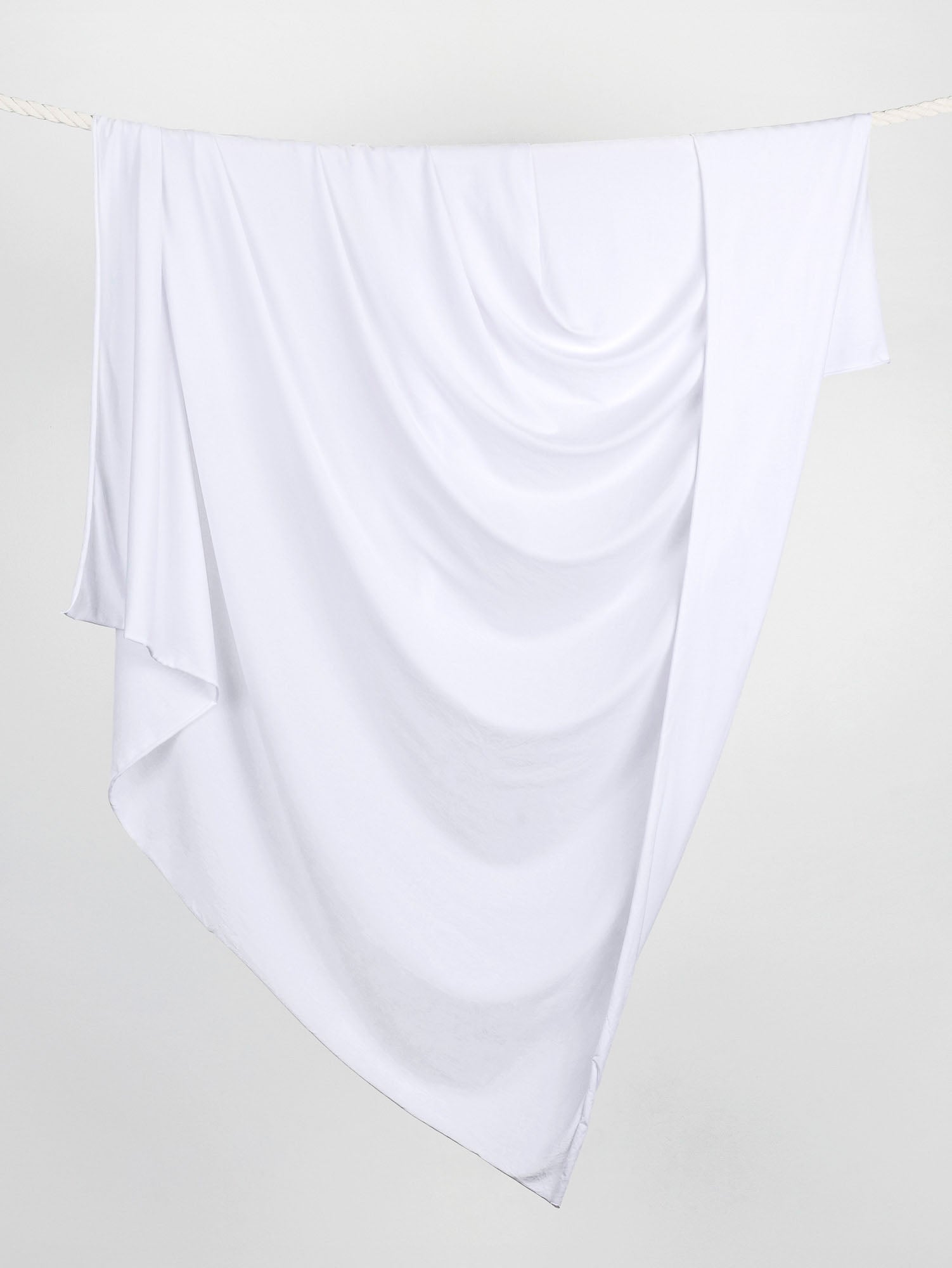 Organic Cotton + Tencel Stretch Knit Jersey - White | Core Fabrics