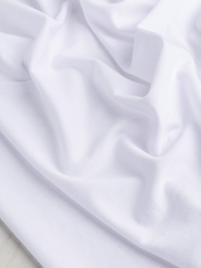 Organic Cotton + Tencel Stretch Knit Jersey - White