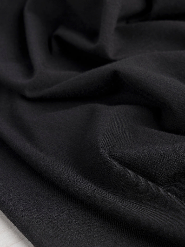 Tencel substantiel + tricot en jersey de coton biologique stretch - Noir
