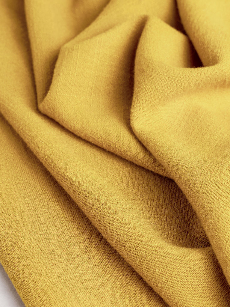 Textured Viscose Linen - Mustard