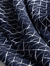 Geo Print Stretch Viscose Twill Deadstock - Navy + White | Core Fabrics