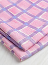 Watercolour Check Print Viscose - Petal Pink + Lavender + Cream | Core Fabrics