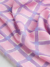 Watercolour Check Print Viscose - Petal Pink + Lavender + Cream | Core Fabrics