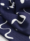 Abstract Viscose Crepe - Blueberry + Cream | Core Fabrics