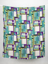 Deconstructed Plaid Print Viscose - Blue + Green + Purple | Core Fabrics