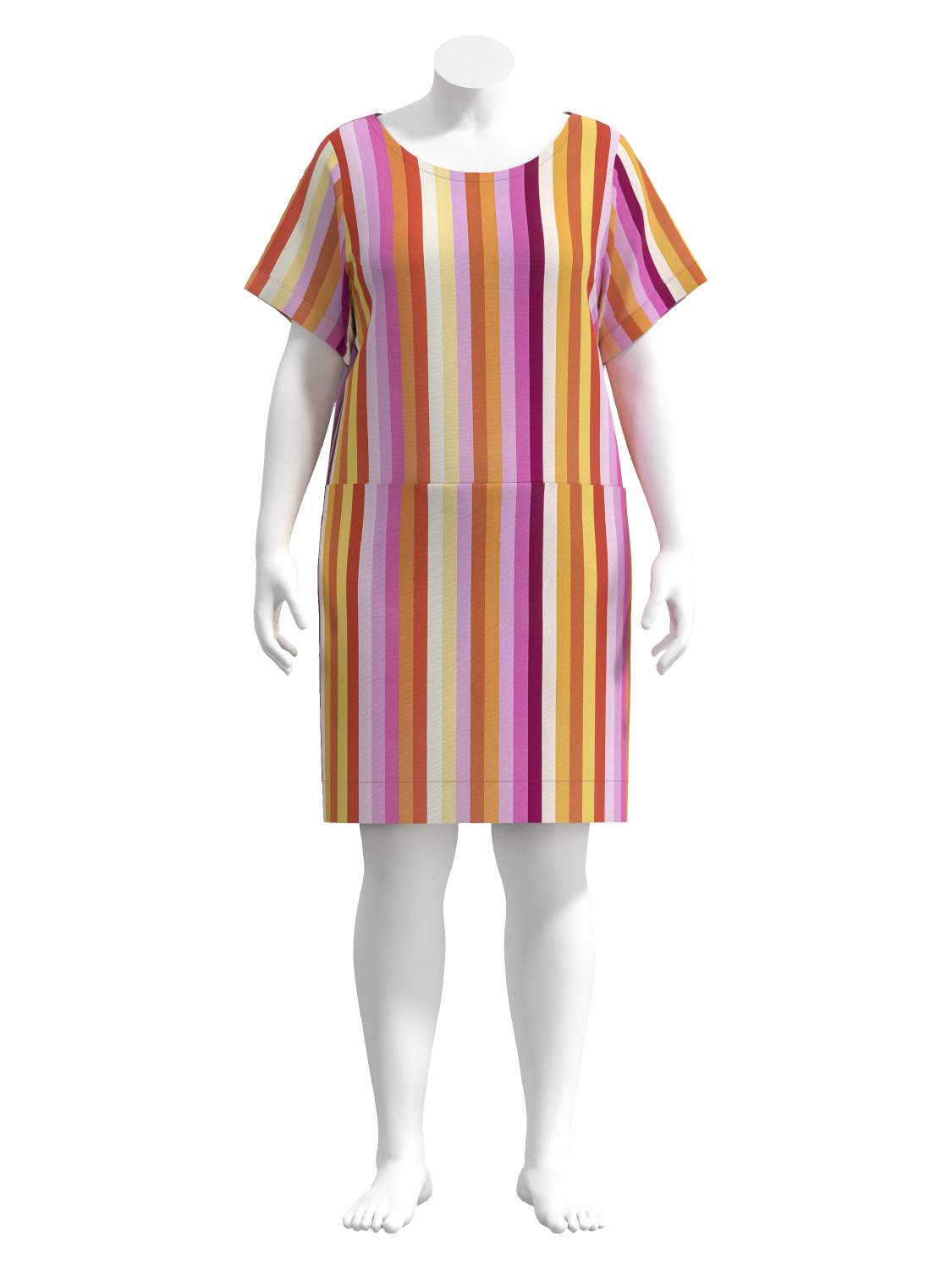Vertical striped sales t shirt dress