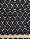 Diamond Viscose Knit Print Designer Deadstock - Black + Cream + Gold | Core Fabrics
