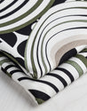 Graceful Shapes Viscose Knit Print Designer Deadstock - Olive + Black + Cream | Core Fabrics