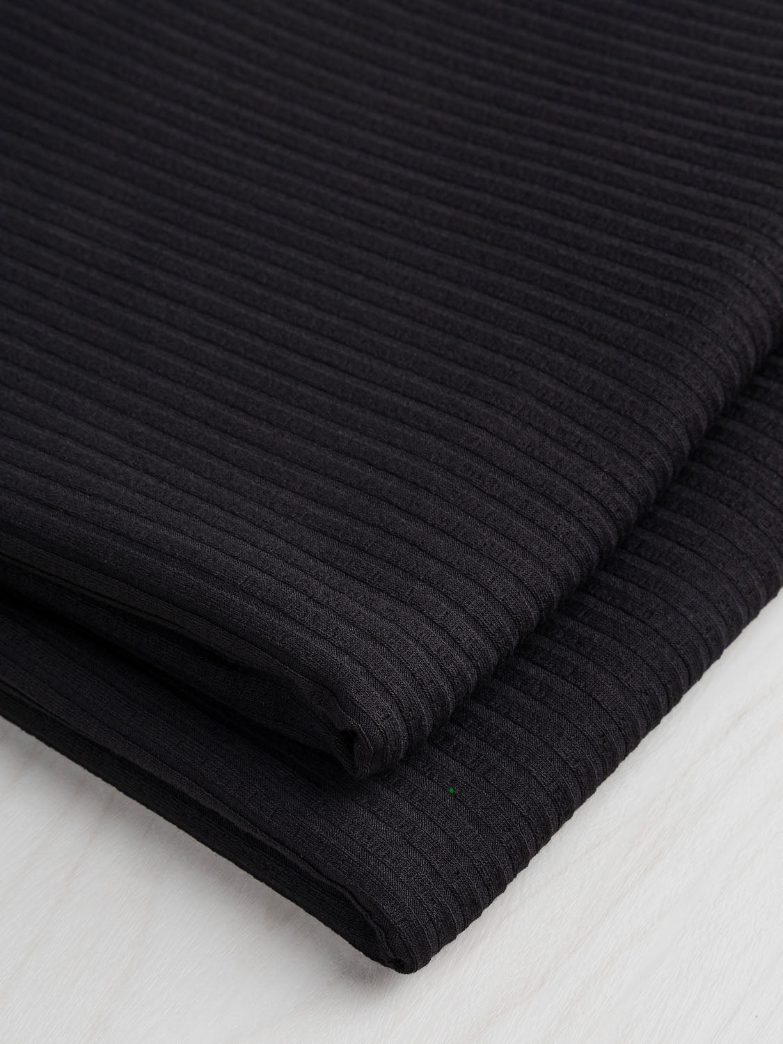 Wide Rib EcoVero Viscose Knit - Black